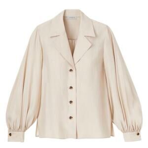 Lafayette 148 New York Therese almond silk blouse